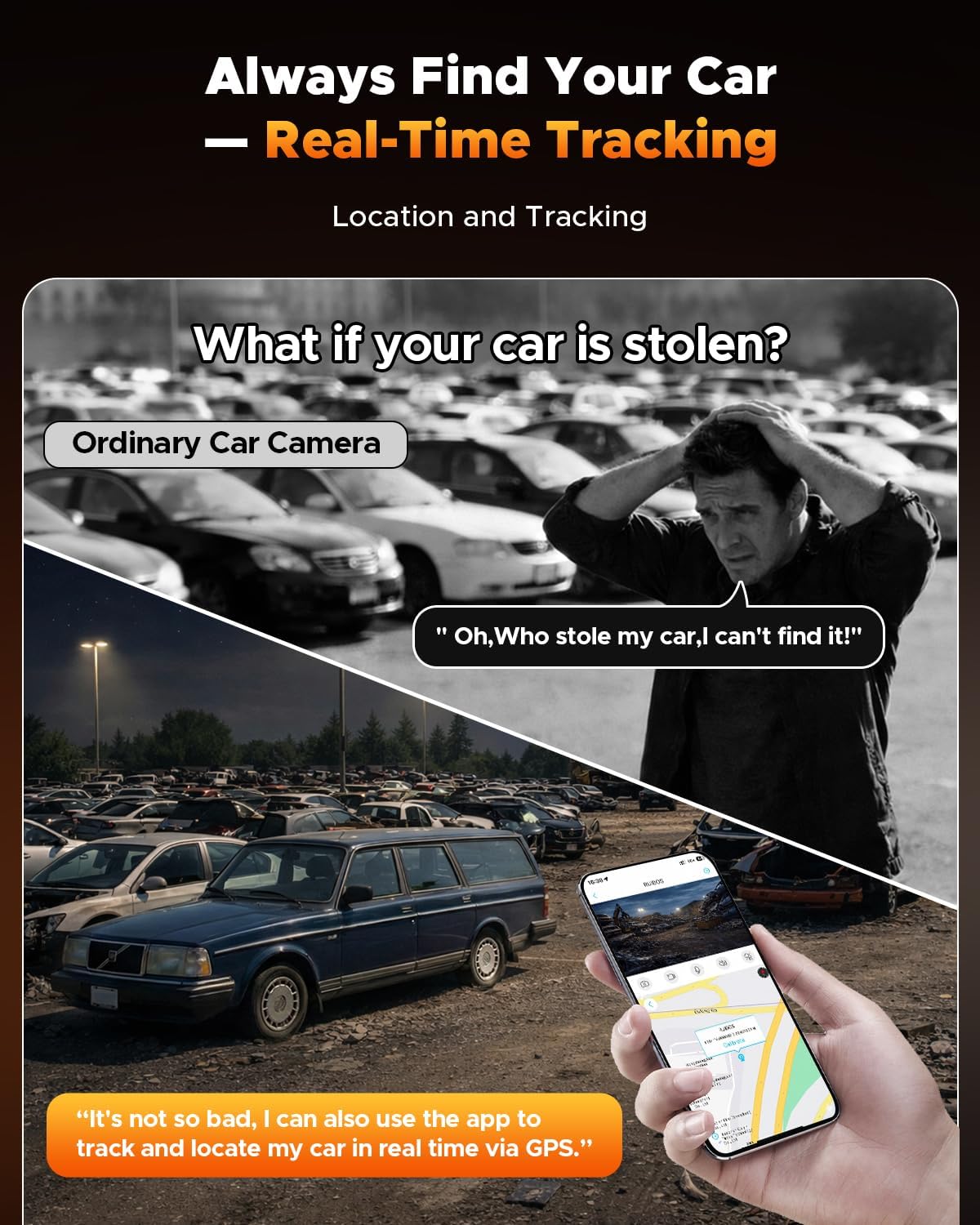 4G LTE Cellular Car Security Camera for Vandalism, Dash Cam with Remote Live View