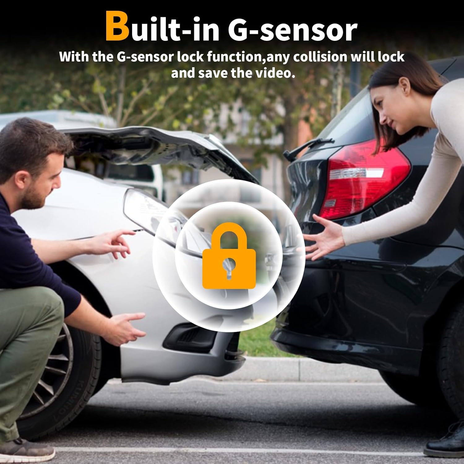 Dash Cam Front and Rear: 4K Dual Channel Dash Cam - 5GHz WiFi, Dash Camera for Cars with 64GB Card, 2" IPS, App Control, G-Sensor, Loop Recording