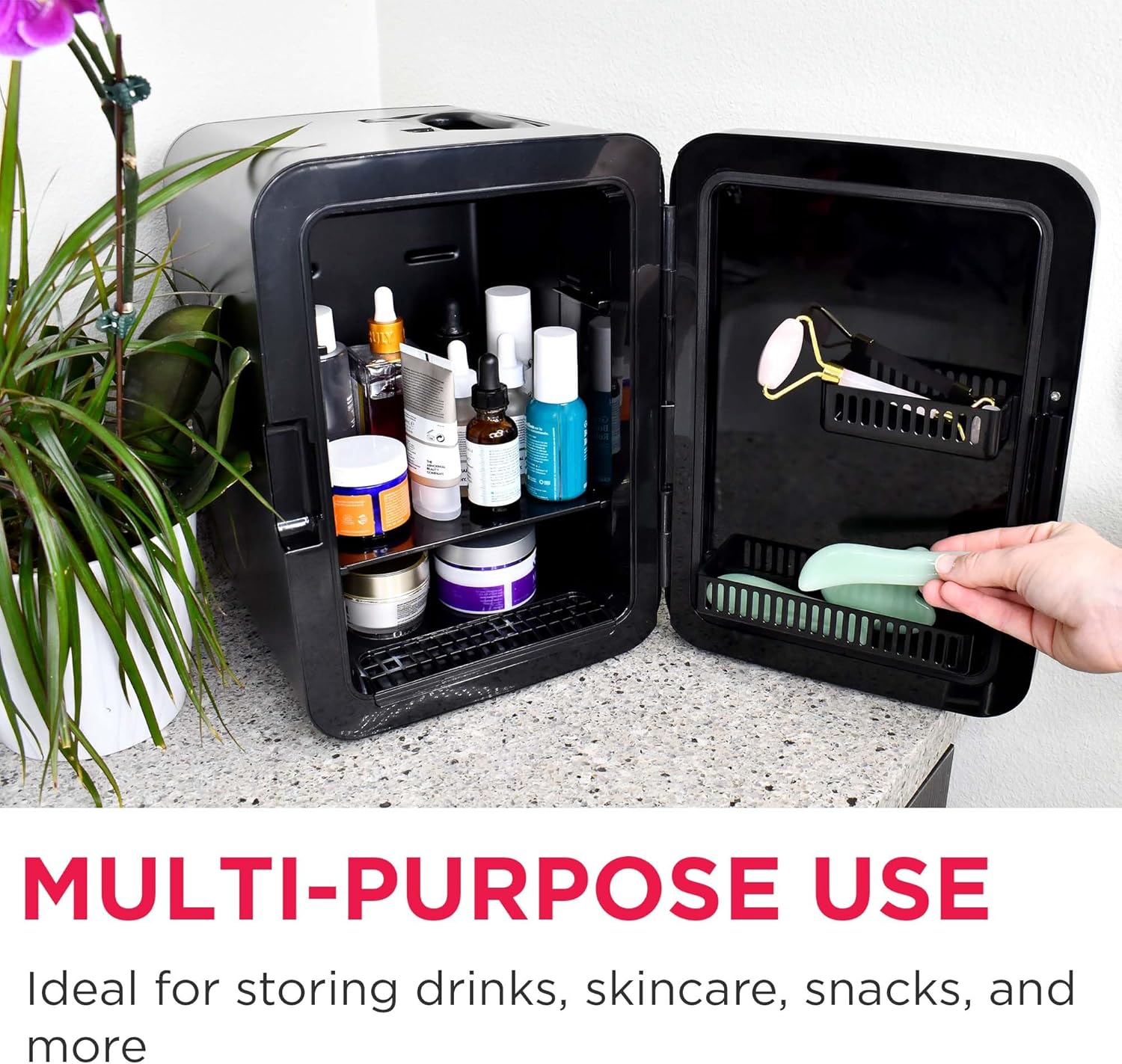 Portable 10L, 15-can Mini Fridge Brushed Stainless Rugged Refrigerator