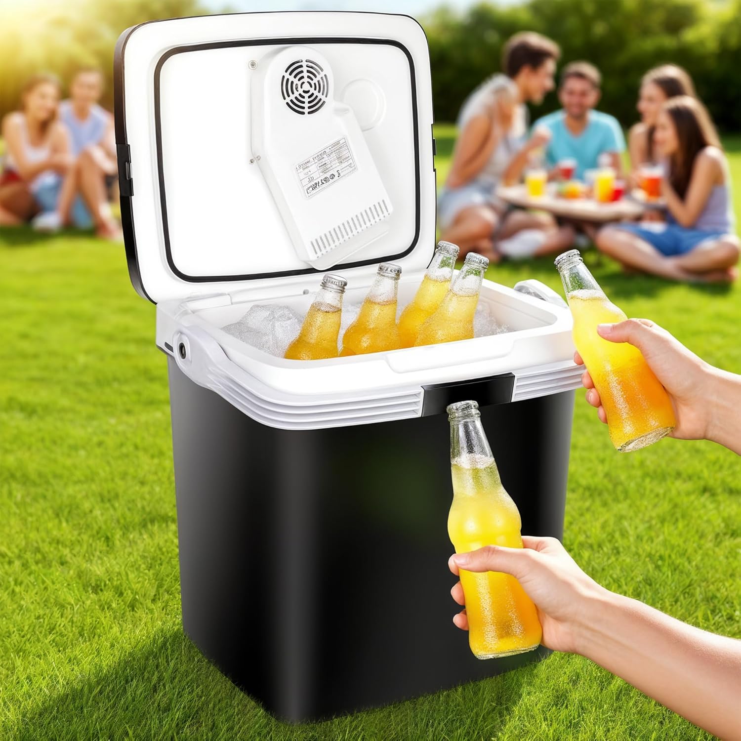 Portable RV Refrigerator 28 Qt(26L) Electric Cooler and Warmer 12V Mini Fridge for Car Camping, Fishing, Work Beach Picnic